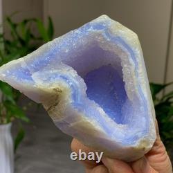 417G Natural Blue striped agate Crystal Chunks piece form Mineral Specimens