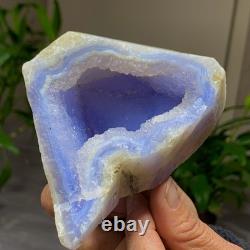 417G Natural Blue striped agate Crystal Chunks piece form Mineral Specimens