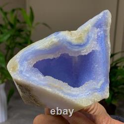 417G Natural Blue striped agate Crystal Chunks piece form Mineral Specimens