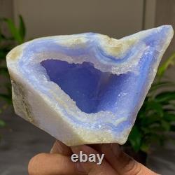 417G Natural Blue striped agate Crystal Chunks piece form Mineral Specimens