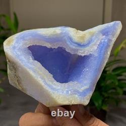 417G Natural Blue striped agate Crystal Chunks piece form Mineral Specimens