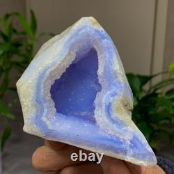 417G Natural Blue striped agate Crystal Chunks piece form Mineral Specimens