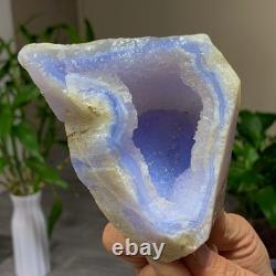 417G Natural Blue striped agate Crystal Chunks piece form Mineral Specimens