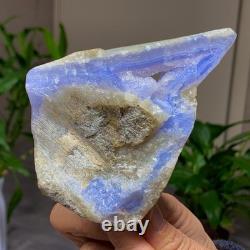 417G Natural Blue striped agate Crystal Chunks piece form Mineral Specimens