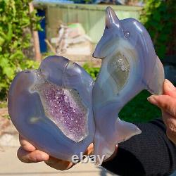 429G Natural and beautiful agate carved butterfly Druze piece
