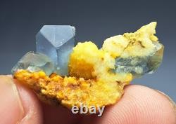 475carats 10pieces lot of lustrous rare blue Celestine specimens cluster+calcite