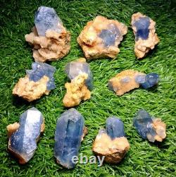 480grams 10 pieces lot of natural and lustrous top quality rare blue celestine