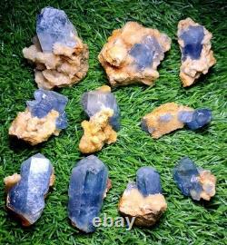 480grams 10 pieces lot of natural and lustrous top quality rare blue celestine