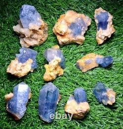 480grams 10 pieces lot of natural and lustrous top quality rare blue celestine