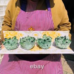 4.05LB 4pcs New find green Phantom Quartz Crystal Cluster mineral samples heals