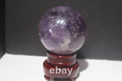 4.0 Large Amethyst Sphere Brazilian Amethyst Geode SHOW PIECE with STAND