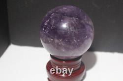 4.0 Large Amethyst Sphere Brazilian Amethyst Geode SHOW PIECE with STAND