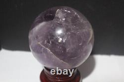 4.0 Large Amethyst Sphere Brazilian Amethyst Geode SHOW PIECE with STAND
