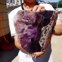 4.55LB Natural Rainbow Fluorite Crystal Quartz Piece Healing Specimen Stone