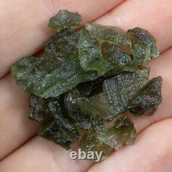 4.64g 18pcs MOLDAVITE natural rough small pieces LOT #RM528