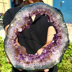 4.97LB Amazing large and thick natural amethyst hole piece F487