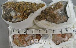 4 Piece Vanadinite Crystal Specimen Flat San Carlos (Apex Mine) Chihuahua Mexico