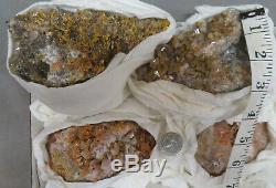 4 Piece Vanadinite Crystal Specimen Flat San Carlos (Apex Mine) Chihuahua Mexico