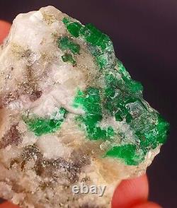 4 Pieces Perfect Natural Emerald Crystals Bunch Specimen 284gm @ Swat Pakistan