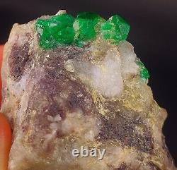 4 Pieces Perfect Natural Emerald Crystals Bunch Specimen 284gm @ Swat Pakistan