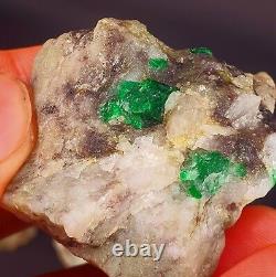 4 Pieces Perfect Natural Emerald Crystals Bunch Specimen 284gm @ Swat Pakistan