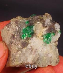 4 Pieces Perfect Natural Emerald Crystals Bunch Specimen 284gm @ Swat Pakistan