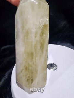 4lb Citrine Statement Piece Tower With Rainbows- Stand Very Well