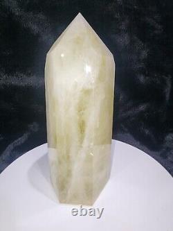 4lb Citrine Statement Piece Tower With Rainbows- Stand Very Well