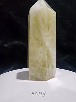 4lb Citrine Statement Piece Tower With Rainbows- Stand Very Well