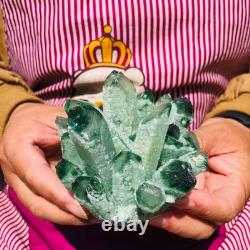 4pieces 3.66LB New Discovery Green Ghost Crystal Cluster Mineral Healing 1830
