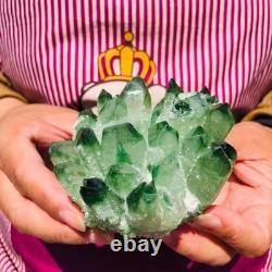 4pieces 3.66LB New Discovery Green Ghost Crystal Cluster Mineral Healing 1830