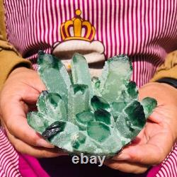 4pieces 3.66LB New Find green PhantomQuartz Crystal Cluster MineralSpecimen 1830