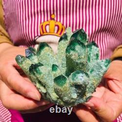 4pieces 3.71LB New Find green PhantomQuartz Crystal Cluster MineralSpecimen 1832