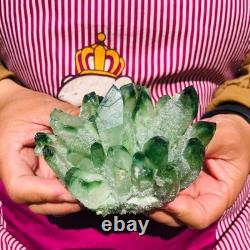 4pieces 3.88LB New Find green PhantomQuartz Crystal Cluster MineralSpecimen 1826