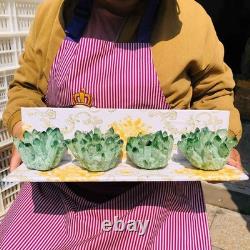 4pieces 4LB New Find green PhantomQuartz Crystal Cluster MineralSpecimen 1831