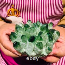 4pieces 4LB New Find green PhantomQuartz Crystal Cluster MineralSpecimen 1831