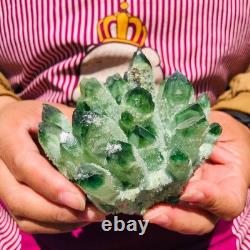 4pieces 4LB New Find green PhantomQuartz Crystal Cluster MineralSpecimen 1831