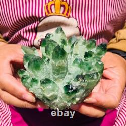 4pieces 4LB New Find green PhantomQuartz Crystal Cluster MineralSpecimen 1831