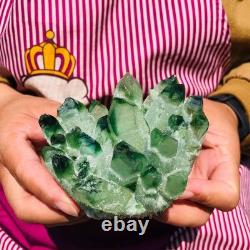 4pieces 4LB New Find green PhantomQuartz Crystal Cluster MineralSpecimen 1831