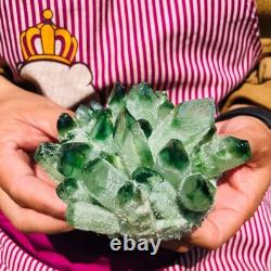 4pieces 4LB New Find green PhantomQuartz Crystal Cluster MineralSpecimen 1831
