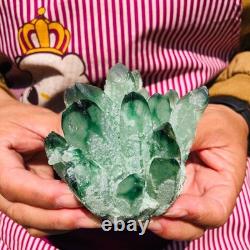 4pieces 4LB New Find green PhantomQuartz Crystal Cluster MineralSpecimen 1831