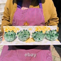 4pieces 4.05LB New Find green PhantomQuartz Crystal Cluster MineralSpecimen 1825