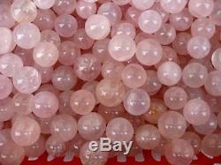 500 Pieces (11.7lb) NATURAL rose quartz crystal sphere ball healing