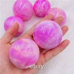 500g High Quality Natural Crystal Balls Hemimorphite Pink Aragonite Spheres