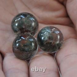 50Pieces Natural Phantom Ghost Clear Quartz Crystal Sphere Ball Healing 17-22mm