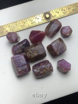 50 Gram / 10 Piece / Beautiful Natural Terminated Ruby Crystal, Bigger Size