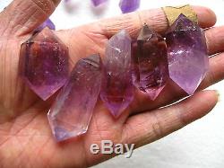50 Pieces NATURAL Amethyst quartz crystal Double point healing