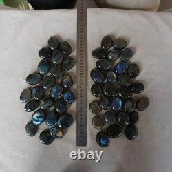 50 Pieces Natural Rainbow Labradorite Crystal Gem Spectrolite Palm Stone Healing