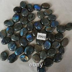 50 Pieces Natural Rainbow Labradorite Crystal Gem Spectrolite Palm Stone Healing