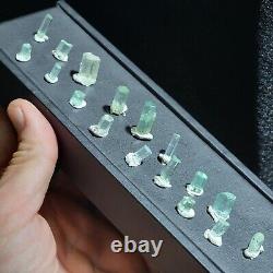 50 carat Teal Emerald crystal 16 piece lot Nasarawa Jos Nigeria beryl